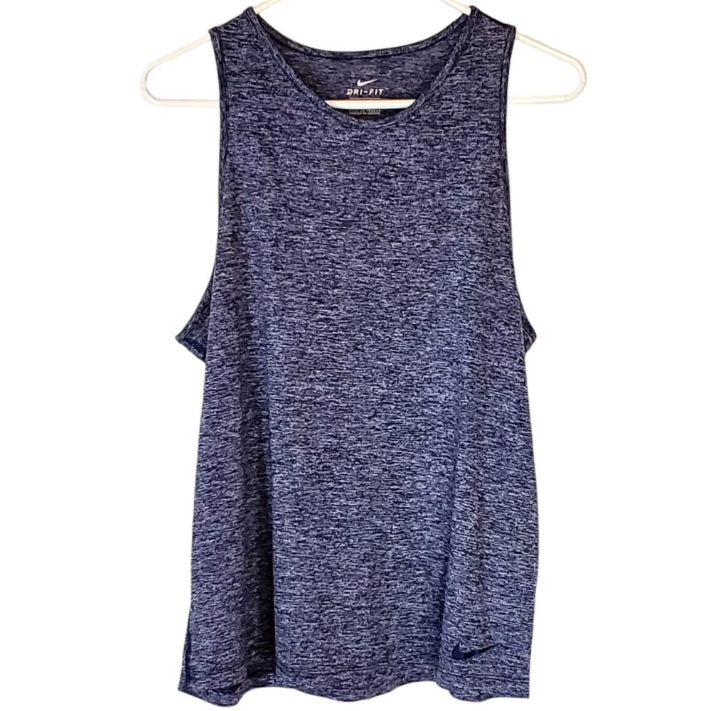 1430 * Nike Dri-Fit Sleeveless Top Heather Blue Size L